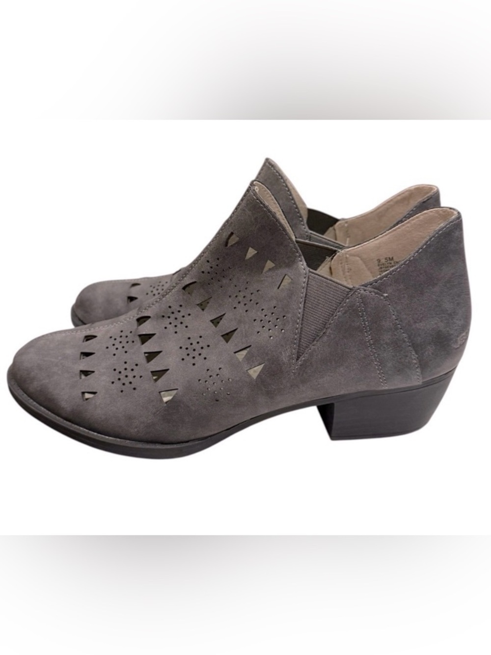 JBU by Jambu Evelyn Encore Ankle Booties Memory Foam Gray Women’s Size 9.5